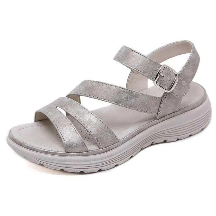 cute orthotic sandals-white