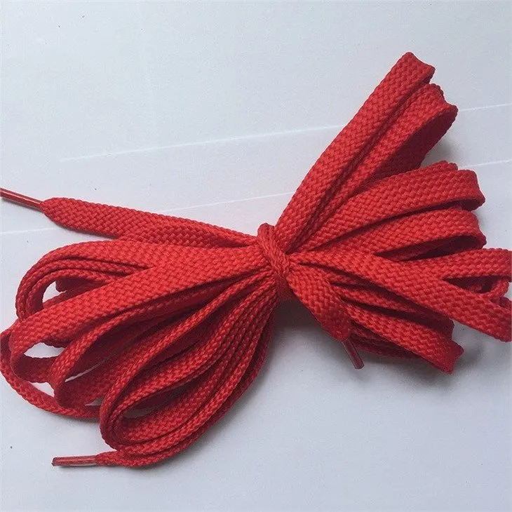 round leather shoelaces red