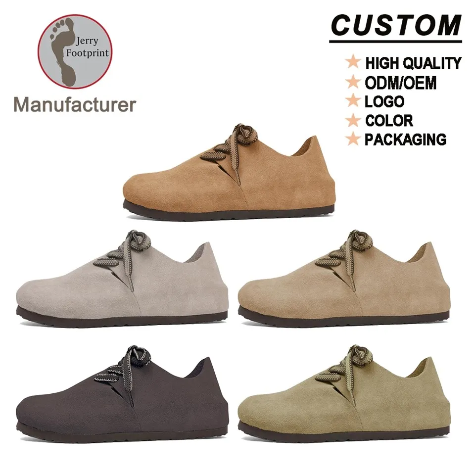Custom High Quality Cork Clogs Sandals With Minimalist Buckle, Lace-up Sole Real Leather Natural Support - Expert Manufacturer