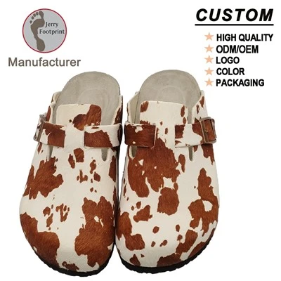 Custom High Quality Clog Cork Sandal With Real Cork Non Slip Sole Horse Hair Ultra-fine Fiber Natural Healthy Feet Manufacturer